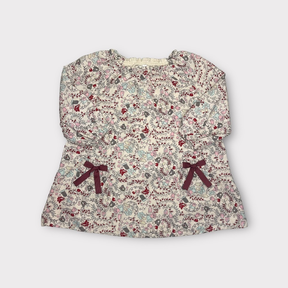 Next Floral Bow Pocket Modal Blend Dress - Picture 3 of 7